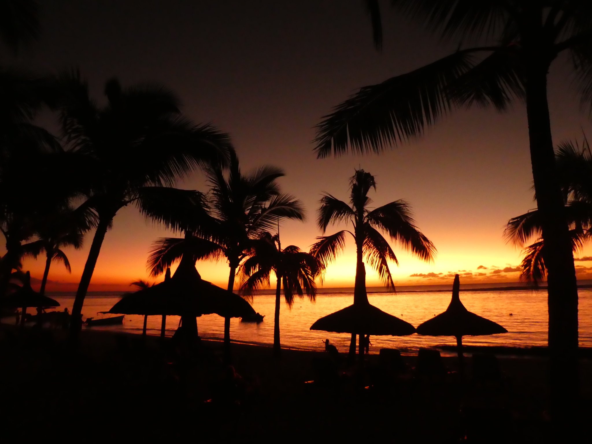 Zonsondergang Mauritius