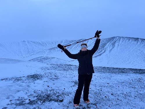 op de rand van de krater